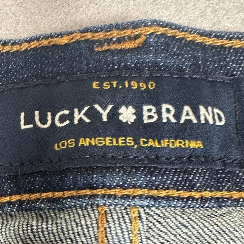 Lucky Brand 410 Jeans Mens 34X30 Blue Athletic Slim Whiskering Stretch Denim